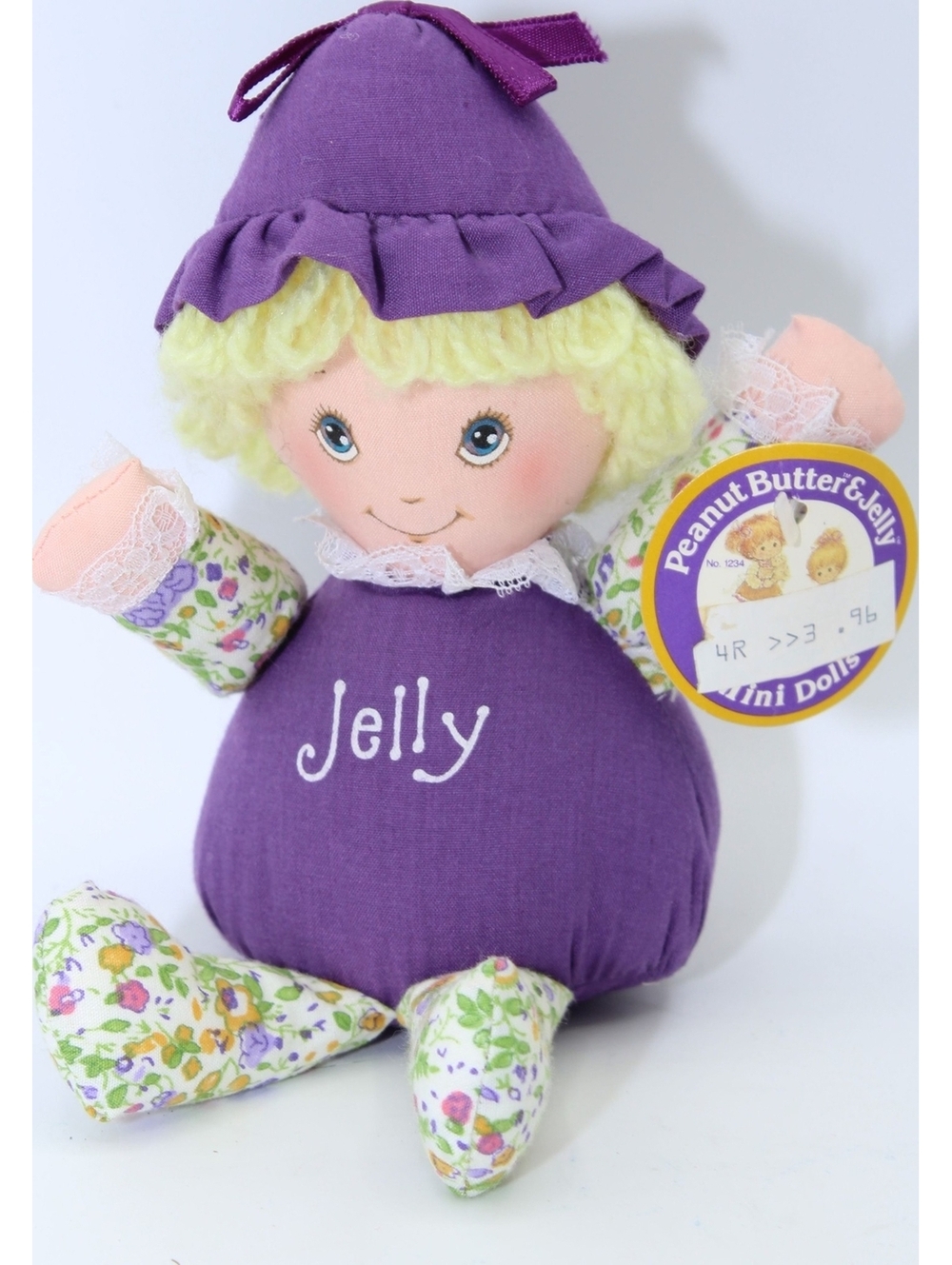 New Vintage 1981 Amtoy Peanut Butter & Jelly Mini Doll Soft Plush Morgan Inc.
